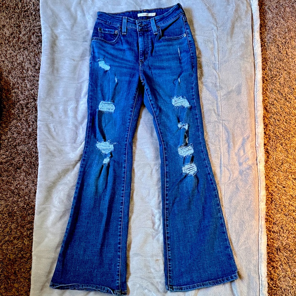 Signature by Levi Strauss Dark Blue Flare Jeans